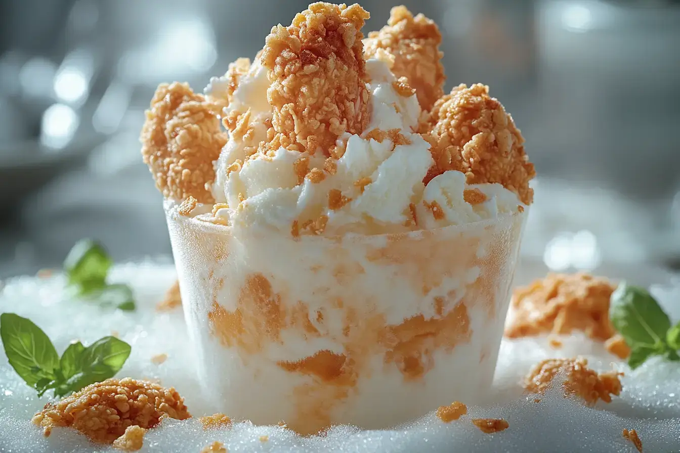 Fried Chicken Ice Cream Creation