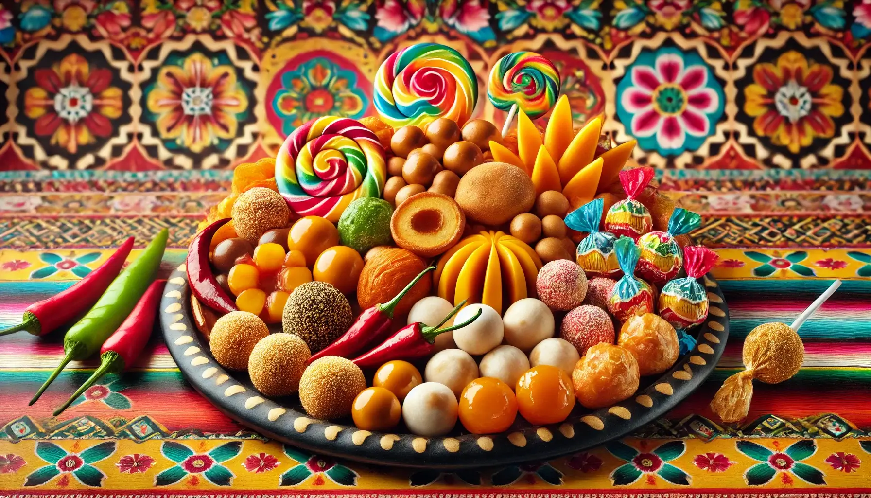 Assorted Hispanic Candies on a Platter