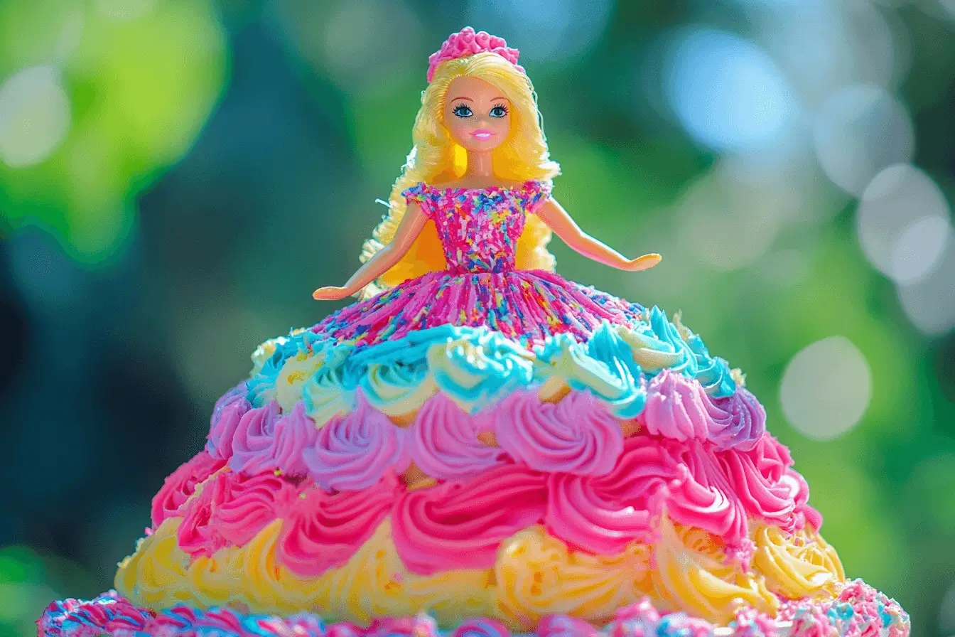 Beautiful Barbie Doll Cake