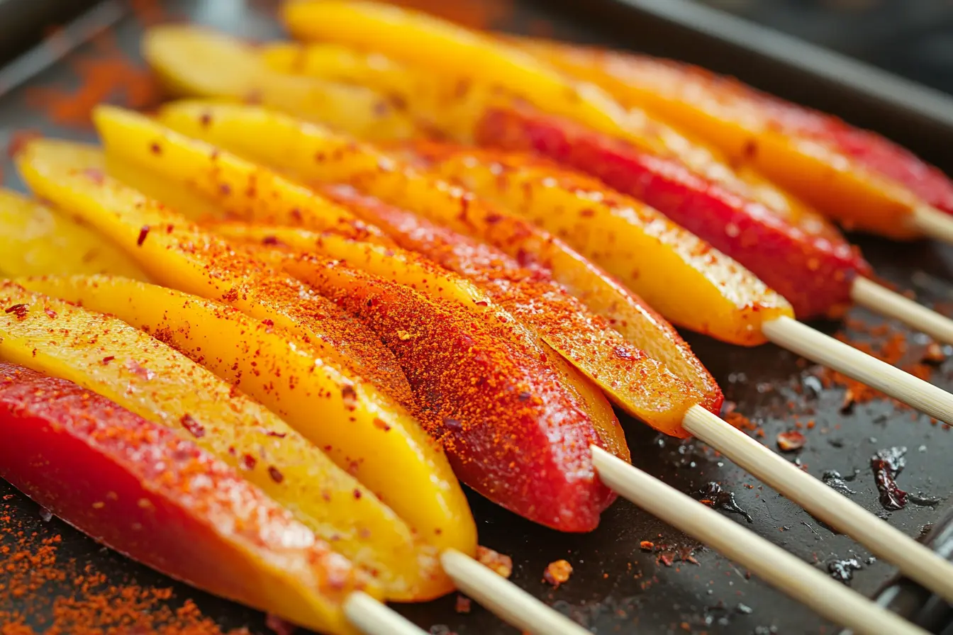 chili mango lollipops