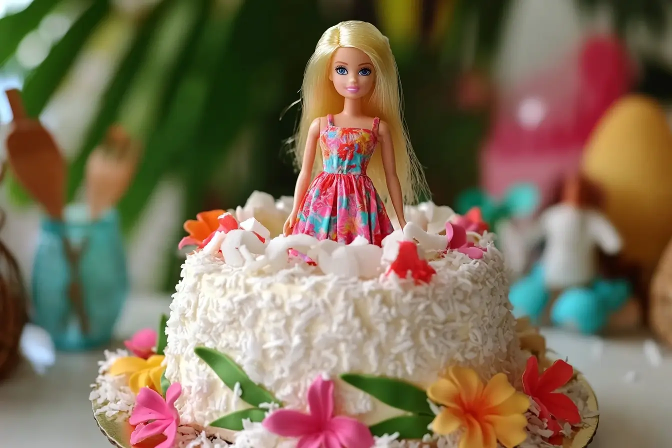 Coconut Barbie Cake