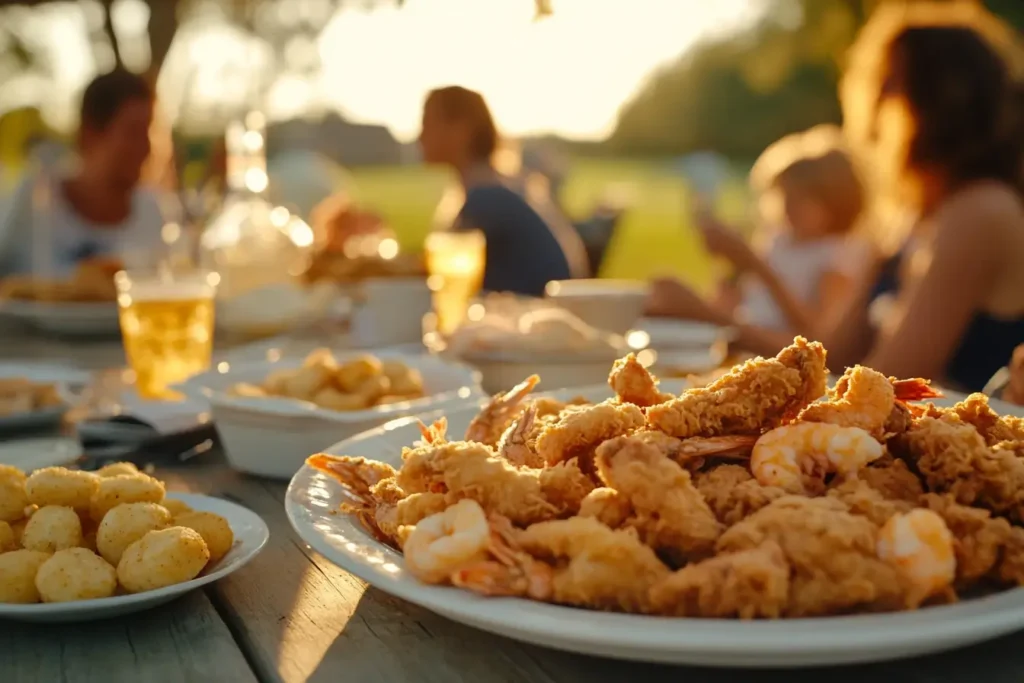 happy Fish Fry meal 