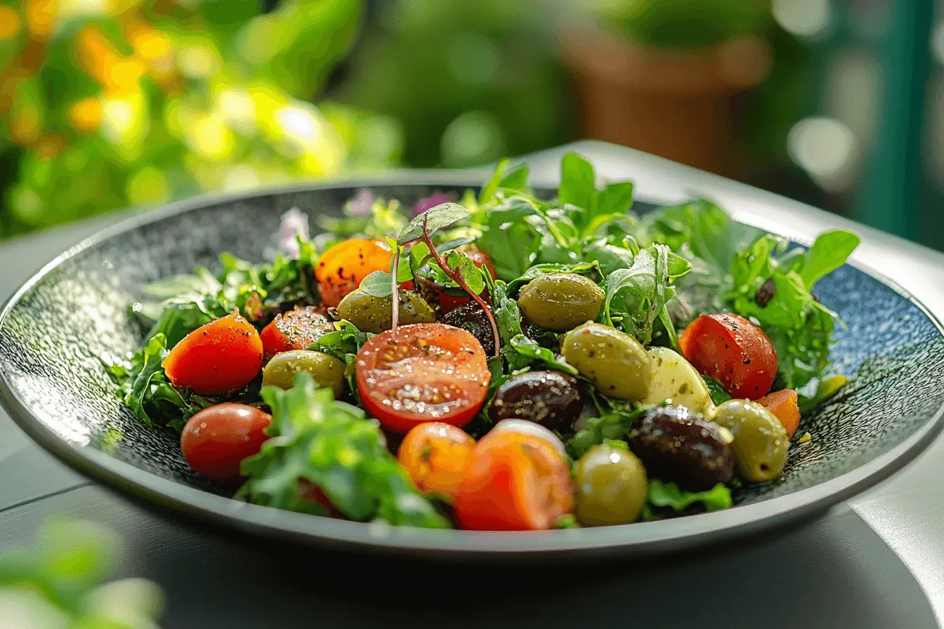 Mediterranean Green Olive Salad