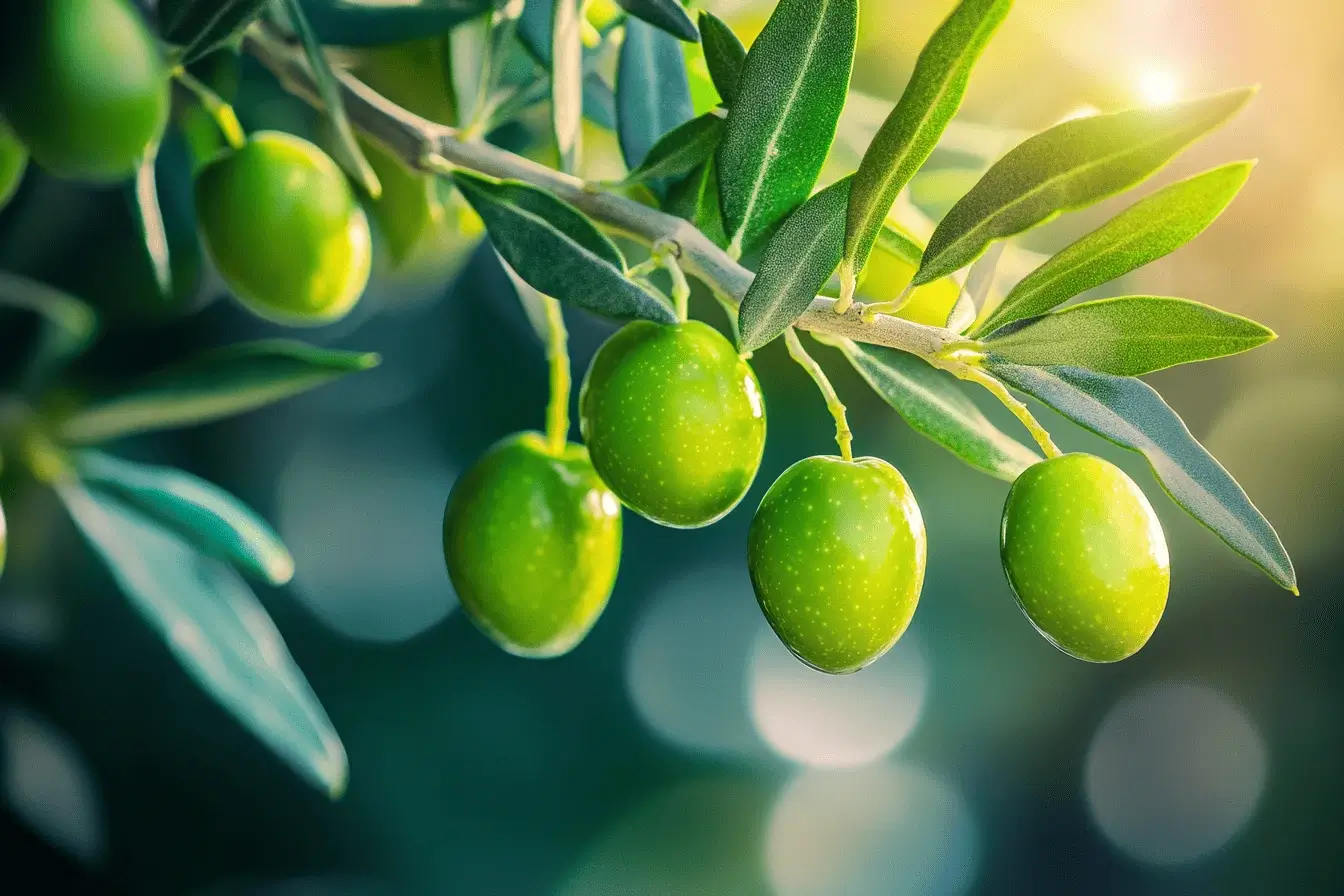 Unripe Green Olives