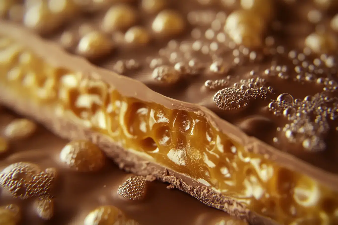 Close-up of Cadbury’s Wispa Gold